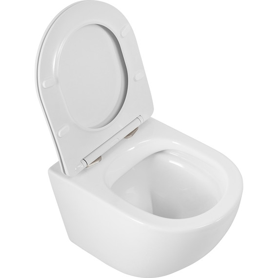 Унитаз подвесной безободковый BelBagno Sfera-R BB046CHR/SC с крышкой микролифт - фото 3