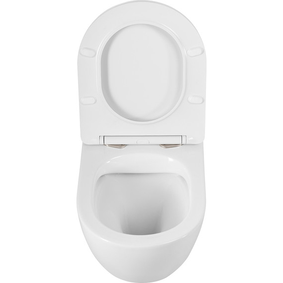 Унитаз подвесной безободковый BelBagno Sfera-R BB046CHR/SC с крышкой микролифт - фото 7