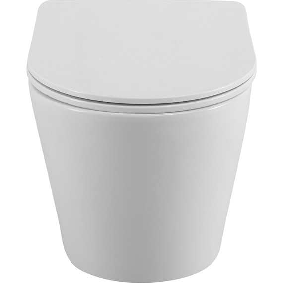 Унитаз подвесной безободковый BelBagno Flay-R BB053CHR/SC с крышкой микролифт - фото 5