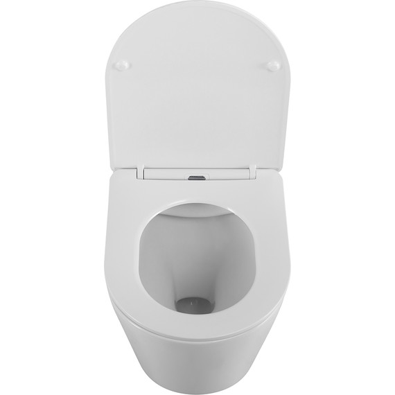 Унитаз подвесной безободковый BelBagno Flay-R BB053CHR/SC с крышкой микролифт - фото 6