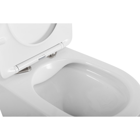 Унитаз подвесной безободковый BelBagno Flay-R BB053CHR/SC с крышкой микролифт - фото 8