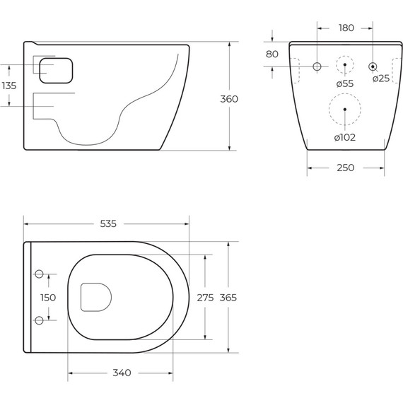 Инсталляция с подвесным безободковым унитазом BelBagno Loto BB070CHR/SC/BB026/BB041CR (кнопка смыва, хром) - фото 12