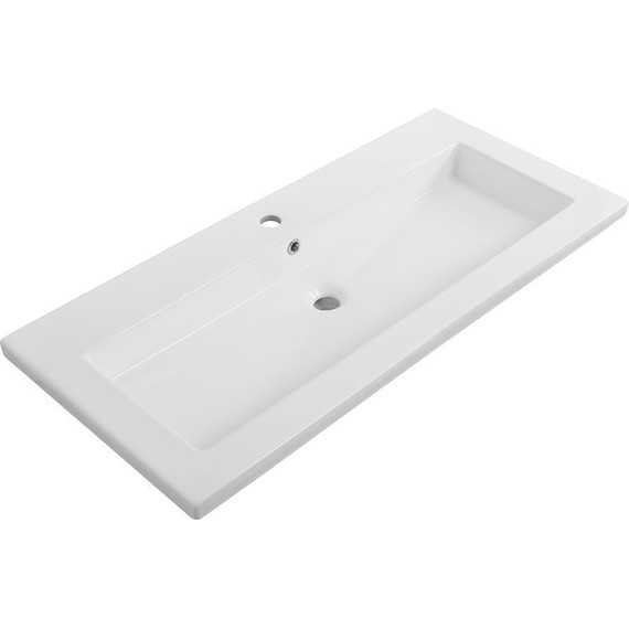 Тумба подвесная с раковиной Cezares PLANE-1000-2C-SO-BL 100 см (раковина CZR-8070-100) bianco lucido - фото 2