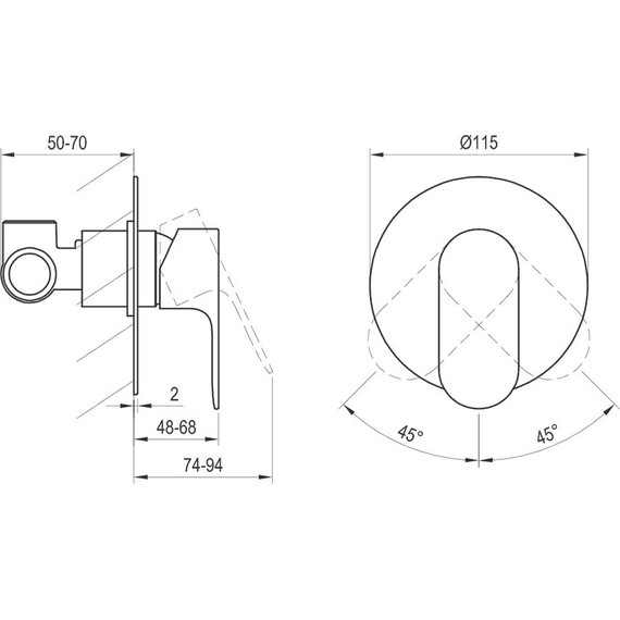 Смеситель для душа Ravak Eleganta EL 062.00CR.O1 X070219 - фото 3
