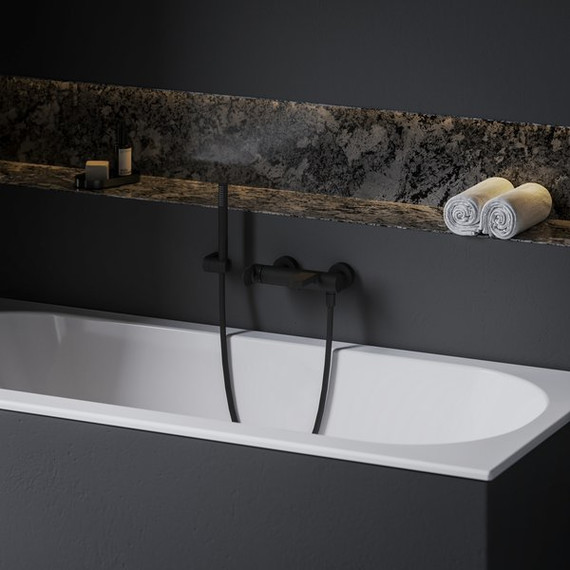 Смеситель для ванны Ravak Eleganta EL 022.20BLM X070293, чёрный матовый - фото, картинка 2 Смеситель для ванны Ravak Eleganta EL 022.20BLM X070293, чёрный матовый - фото 2