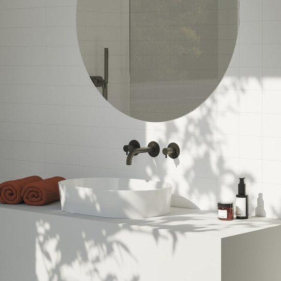 Смеситель для раковины настенный Ravak Espirit ES 019.20GB.O1 X070313 (со скрытой частью), графит матовый - фото 2