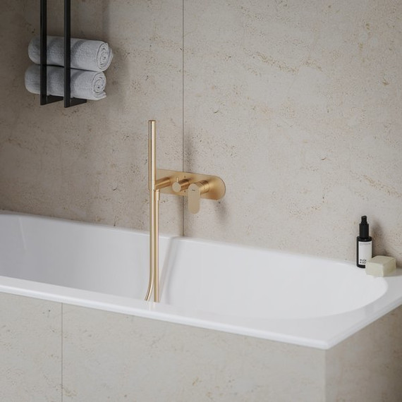 Смеситель для душа Ravak 2 потребителя Eleganta EL 065.60RGB.O2+S X070374, розовое золото - фото 4