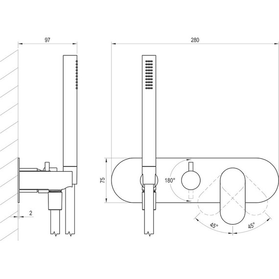 Смеситель для душа Ravak 2 потребителя Eleganta EL 065.60RGB.O2+S X070374, розовое золото - фото 5