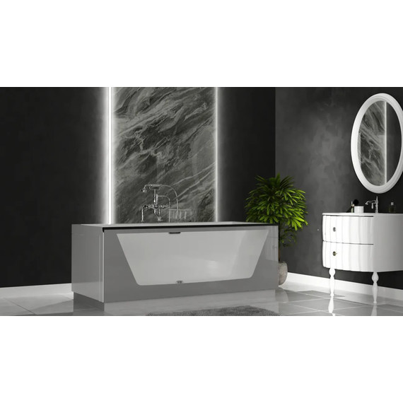 Ванна отдельностоящая Aima Neo 170x75 см (стекло серое матовое) - фото, картинка 3 Ванна отдельностоящая Aima Neo 170x75 см (стекло серое матовое) - фото 3