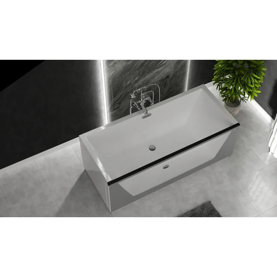 Ванна отдельностоящая Aima Neo 170x75 см (стекло серое матовое) - фото, картинка 4 Ванна отдельностоящая Aima Neo 170x75 см (стекло серое матовое) - фото 4