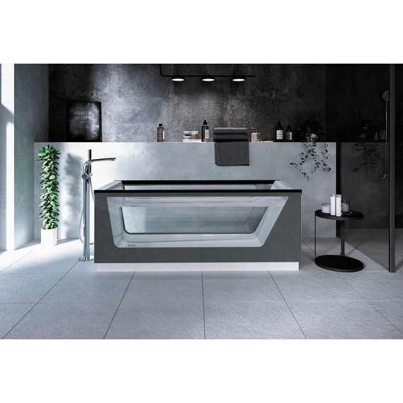 Ванна отдельностоящая Aima Neo 170x75 см (2 стекла принт бетон) - фото, картинка 2 Ванна отдельностоящая Aima Neo 170x75 см (2 стекла принт бетон) - фото 2