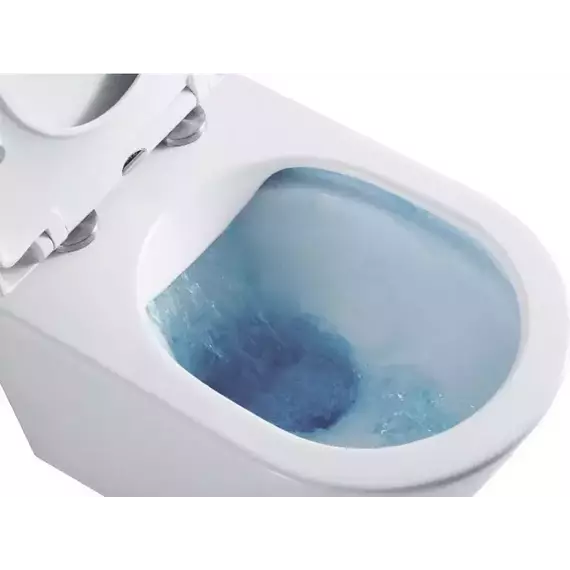 Унитаз подвесной безободковый Veconi Tondo Rimless VCN1-52R с крышкой микролифт - фото 4