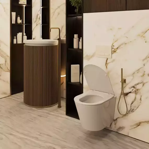 Унитаз подвесной безободковый Veconi Leggero Tornado VCN3-51T (Система смыва торнадо) с крышкой микролифт - фото 3