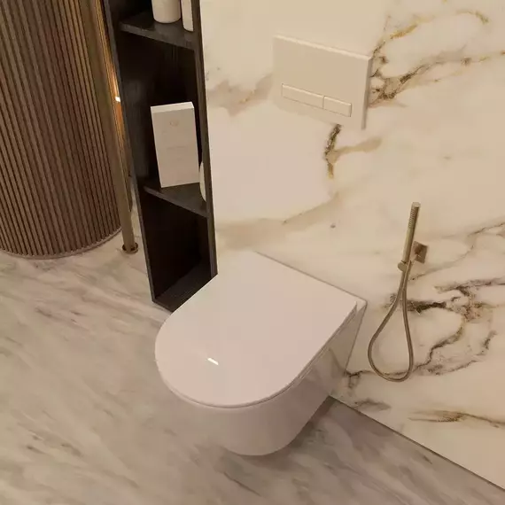 Унитаз подвесной безободковый Veconi Leggero Tornado VCN3-51T (Система смыва торнадо) с крышкой микролифт - фото 4