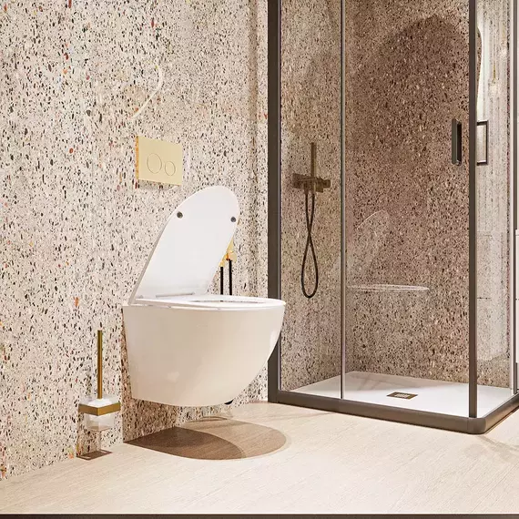 Унитаз подвесной безободковый Veconi Moro VMO-48T (Система смыва торнадо) с крышкой микролифт, Цвет производителя: белый - фото 3