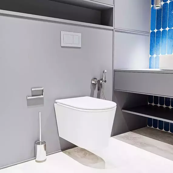 Унитаз подвесной безободковый Veconi Ruga VRU-52T (Система смыва торнадо) с крышкой микролифт - фото 4