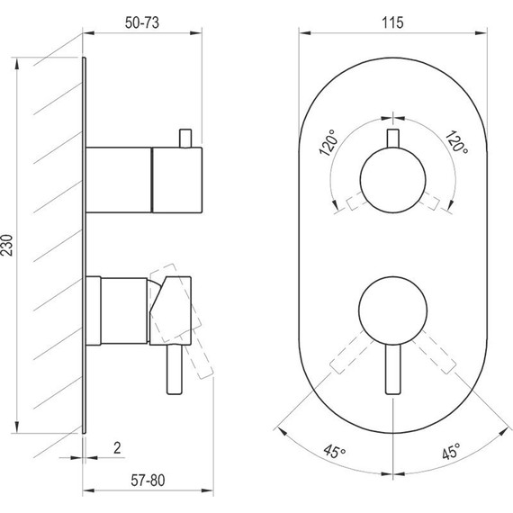 Смеситель для ванны Ravak 3 потребителя Espirit ES 068.00CR.O3 X070203 - фото 3