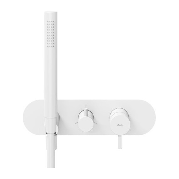 Смеситель для душа Ravak 3 потребителя Espirit ES 068.10WV.O3+S X070245, белый матовый - фото 2