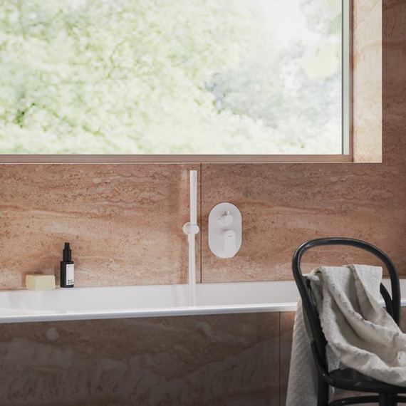 Смеситель для ванны Ravak 2 потребителя Eleganta EL 065.10WV.O2 X070264, белый матовый - фото 3