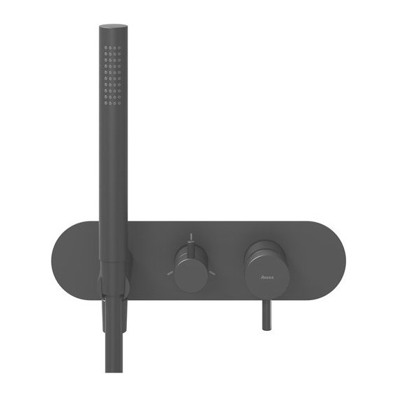 Смеситель для душа Ravak 3 потребителя Espirit ES 068.20BLM.O3+S X070282, чёрный матовый - фото 2