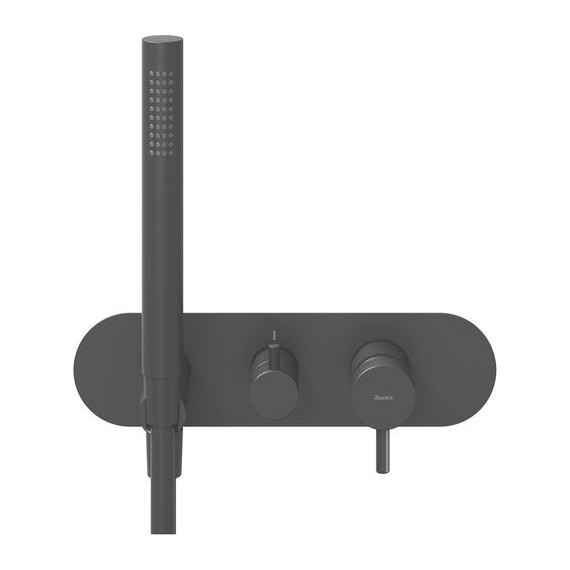 Смеситель для душа Ravak 2 потребителя Espirit ES 065.10WV.O2+S X070287, чёрный матовый - фото 2