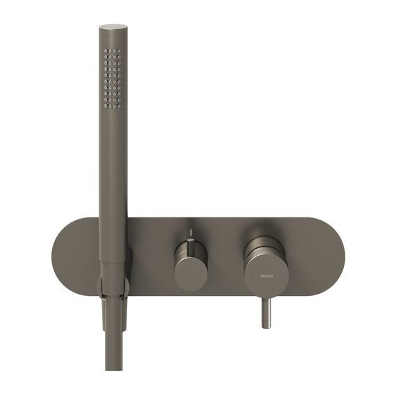 Смеситель для душа Ravak 2 потребителя Espirit ES 065.20GB.O2+S X070324, графит матовый - фото 2