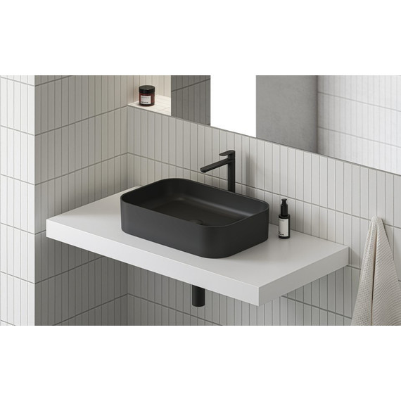Раковина-чаша Ravak Ceramic 550 R Slim 55 см XJX0D155001, чёрный матовый - фото 3