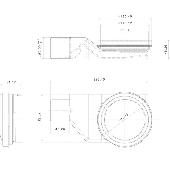 Трап Point Гермес 55 см PN50155, нержавеющая сталь, Цвет производителя: нержавеющая сталь, Размер трапа: 550 - фото 8