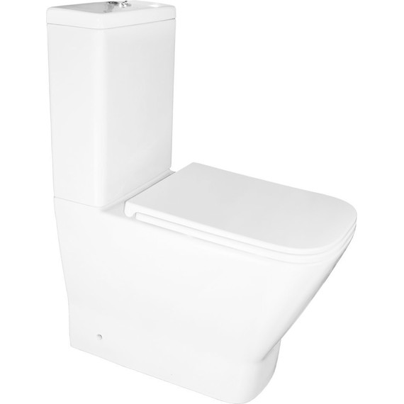 Унитаз-компакт безободковый Azario Joy AZ-2168-UQ3 с крышкой микролифт (система смыва Торнадо) - фото 2