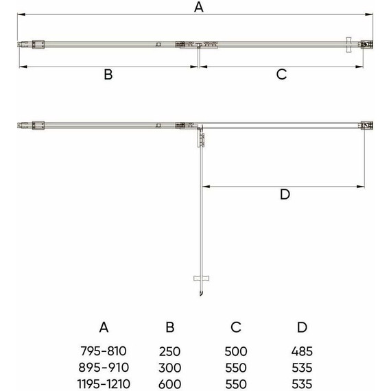 Душевая дверь Veconi Vianno 100 см VN73G-100-01-C4, золото/прозрачное - фото 3