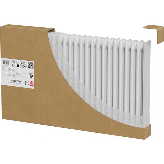 Вертикальный радиатор Royal Thermo Insignia VC2180 380x1800 мм (8 секций) чёрный - фото 4