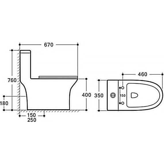 Унитаз-компакт безободковый Azario Terni AZ-8618T с крышкой микролифт (система смыва Торнадо) - фото 17