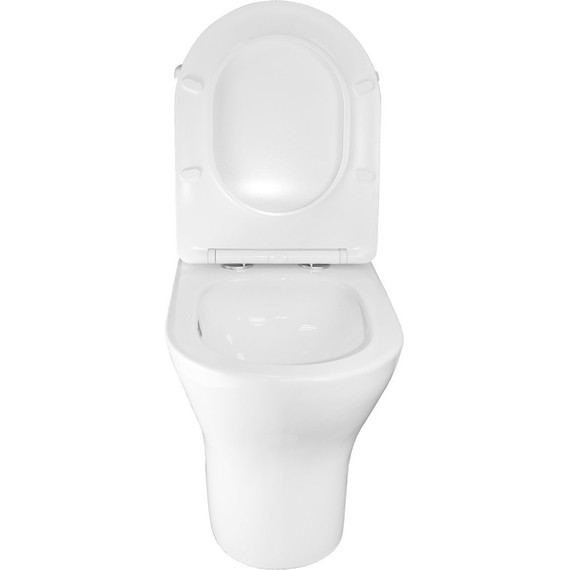 Унитаз-компакт безободковый Azario Terni AZ-8618T с крышкой микролифт (система смыва Торнадо) - фото 5