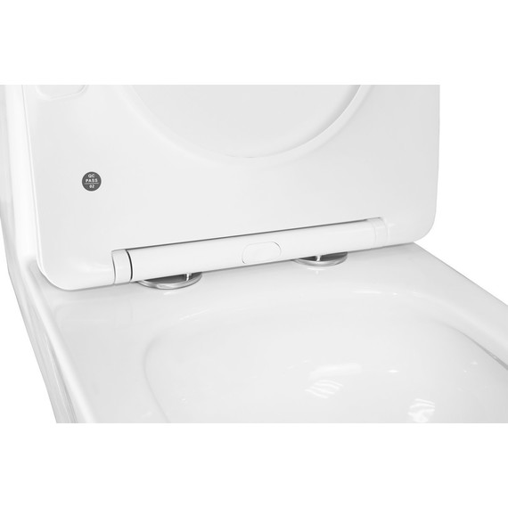 Унитаз-компакт безободковый Azario Terni AZ-8618T с крышкой микролифт (система смыва Торнадо) - фото 7