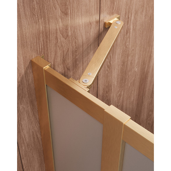 Душевое ограждение Cezares 110x90 см MOLVENO-AH-21-90+20-P-BORO, брашированное золото/матовое - фото 6