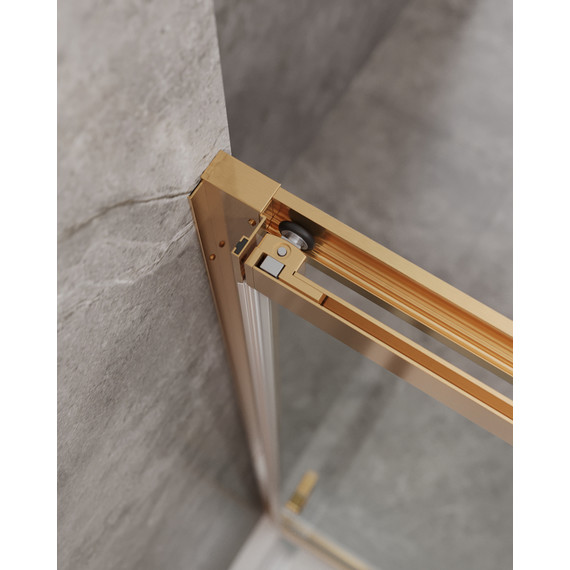 Душевое ограждение Cezares 100x90 см MOLVENO-AHF-31-100/90-C-BORO-IV, брашированное золото/прозрачное - фото 6