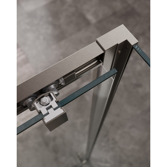 Душевое ограждение Cezares 150x90 см MOLVENO-AH-11-150/90-C-GM-IV, оружейная сталь/прозрачное - фото 4