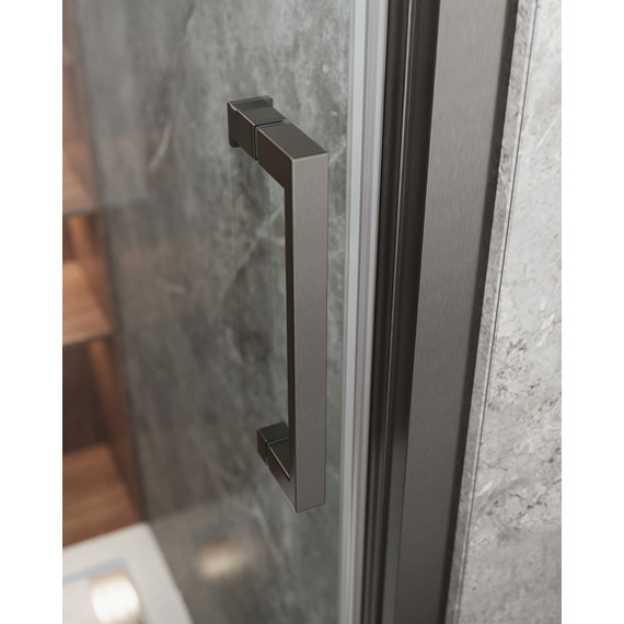 Душевое ограждение Cezares 120x90 см MOLVENO-AHF-31-120/90-C-GM-IV, оружейная сталь/прозрачное - фото 3