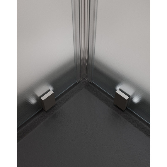 Душевое ограждение Cezares 110x110 см MOLVENO-A-22-90+20-P-GM, оружейная сталь/матовое - фото 6