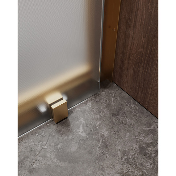 Душевая дверь Cezares 120 см MOLVENO-BF-1-120-P-BORO, брашированное золото/матовое - фото 5