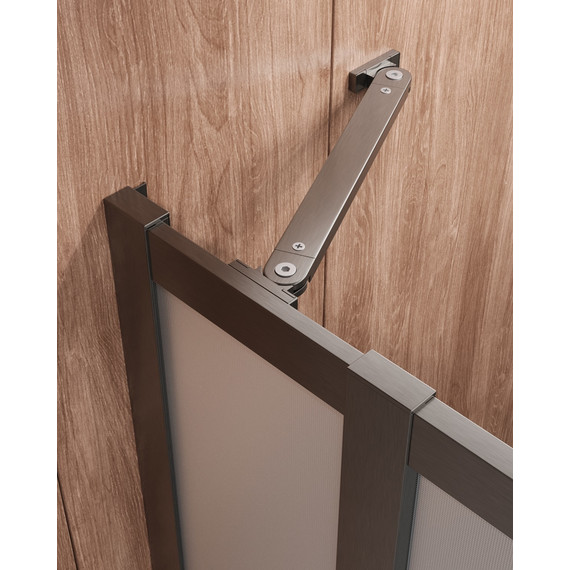 Душевое ограждение Cezares 110x110 см MOLVENO-A-22-90+20-P-GM, оружейная сталь/матовое - фото 4