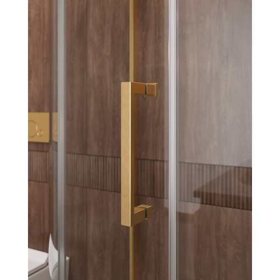 Душевое ограждение Cezares 110x90 см MOLVENO-RH-1-110/90-C-BORO-IV, брашированное золото/прозрачное - фото 3