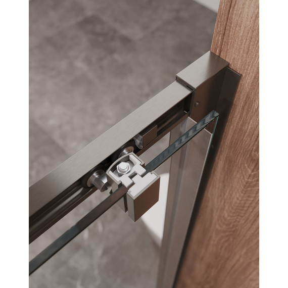 Душевая дверь Cezares 150 см MOLVENO-BF-1-150-C-GM-IV, оружейная сталь/прозрачное - фото 4