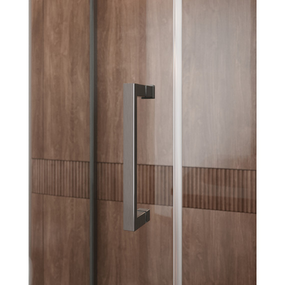 Душевое ограждение Cezares 120x110 см MOLVENO-RH-11-120/110-C-GM-IV, оружейная сталь/прозрачное - фото 3