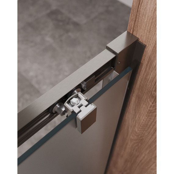 Душевая дверь Cezares 120 см MOLVENO-BF-1-120-P-GM, оружейная сталь/матовое - фото 4