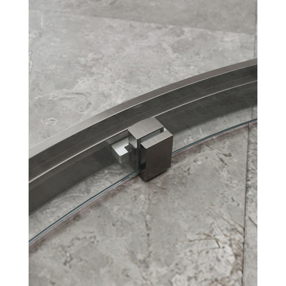 Душевое ограждение Cezares 120x120 см MOLVENO-R-11-90+30-C-GM-IV, оружейная сталь/прозрачное - фото 5
