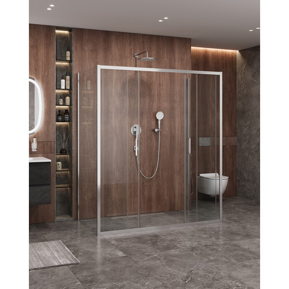 Душевое ограждение Cezares 180x90 см MOLVENO-AH-2/2-180/90-C-Cr-IV, хром/прозрачное - фото 2