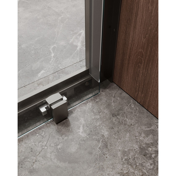 Душевая дверь Cezares 150 см MOLVENO-BF-1-150-C-GM-IV, оружейная сталь/прозрачное - фото 5