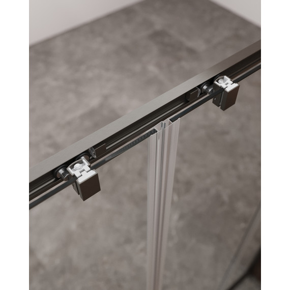 Душевая дверь Cezares 170 см MOLVENO-BF-2-170-C-GM-IV, оружейная сталь/прозрачное - фото 4