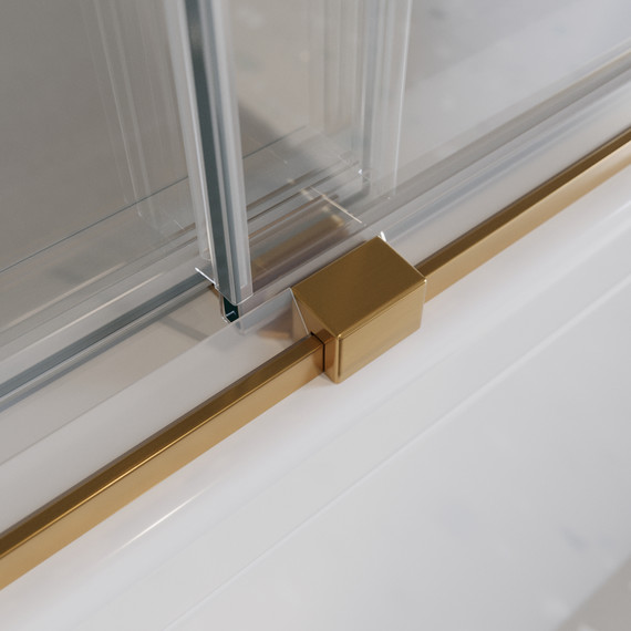 Шторка для ванны Cezares 180 см TANDEM-SOFT-VF-2-180/145-C-BORO-IV, брашированное золото/прозрачное - фото 6